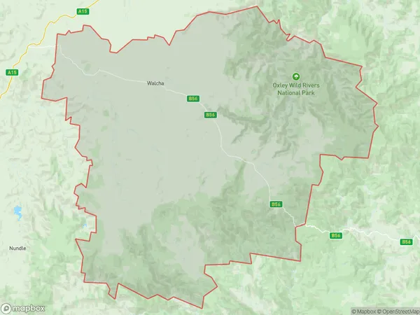 ZipCode 2354 Areas Map for Walcha