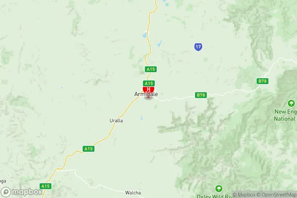 Armidale, New South Wales Region Map