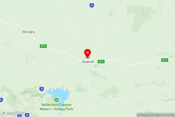 Inverell, New South Wales Region Map