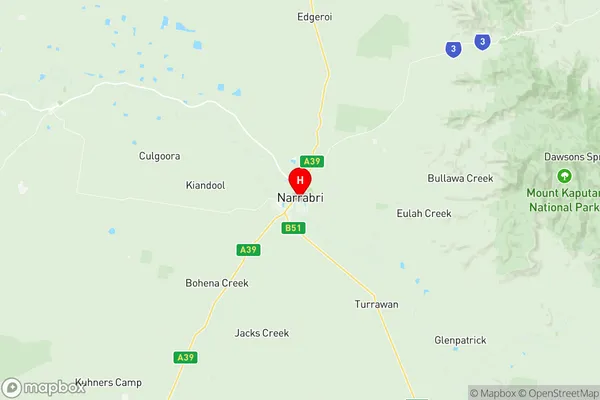 Narrabri, New South Wales Region Map