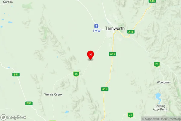 Tamworth Region, New South Wales Region Map