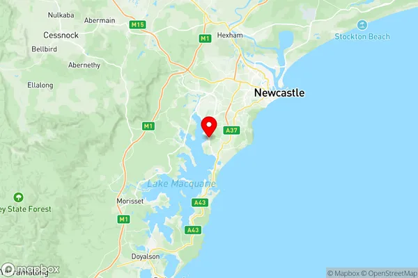Valentine Eleebana, New South Wales Region Map