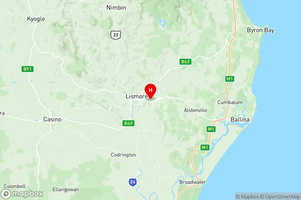 Goonellabah, New South Wales Region Map