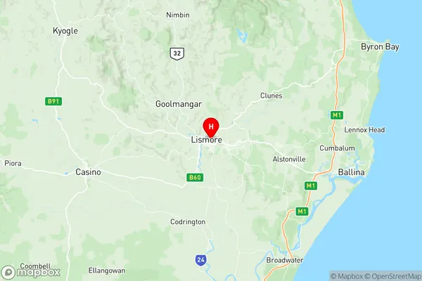 Lismore, New South Wales Region Map