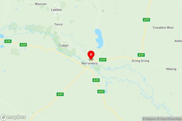 Narrandera, New South Wales Region Map