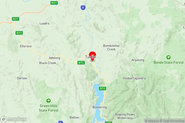 Tumut, New South Wales Region Map