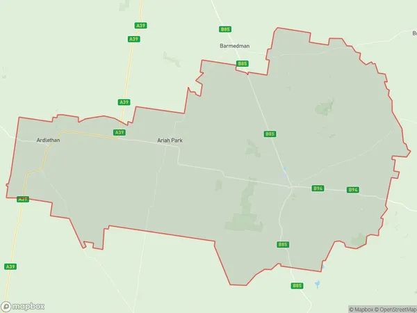 Temora, New South Wales Polygon Area Map