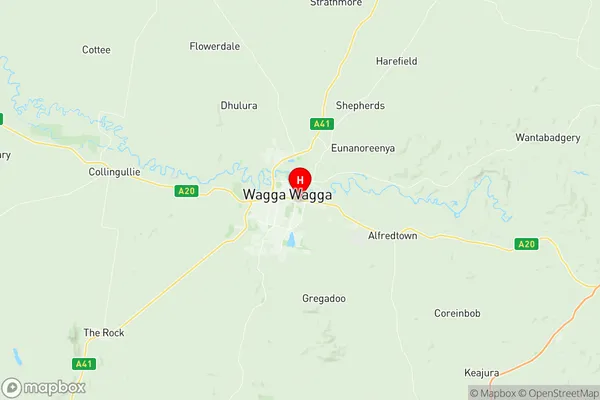 Wagga Wagga East, New South Wales Region Map