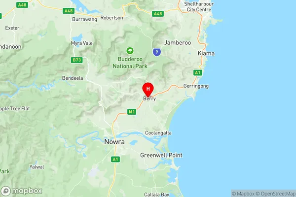 Berry Kangaroo Valley, New South Wales Region Map