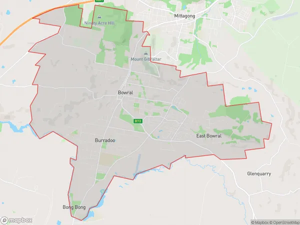 Bowral, New South Wales Polygon Area Map