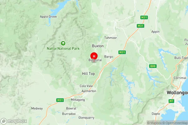 Hill Top Colo Vale, New South Wales Region Map