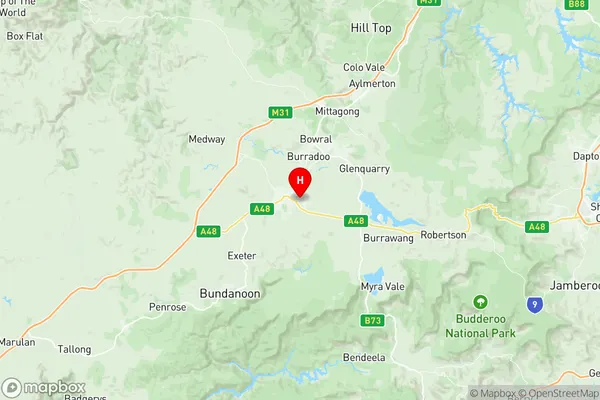 Moss Vale Berrima, New South Wales Region Map