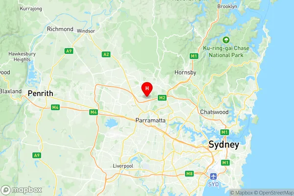Baulkham Hills (East), New South Wales Region Map