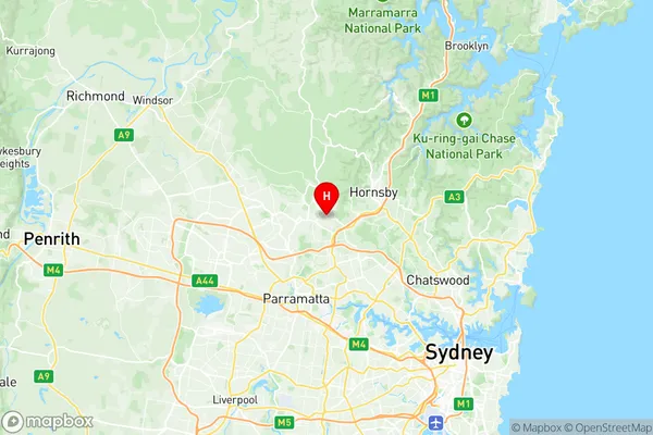 Cherrybrook, New South Wales Region Map