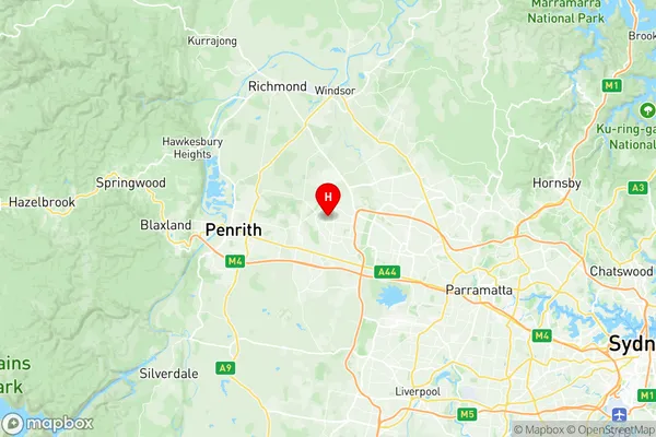 Bidwill Hebersham Emerton, New South Wales Region Map