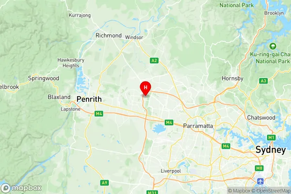 Glendenning Dean Park, New South Wales Region Map