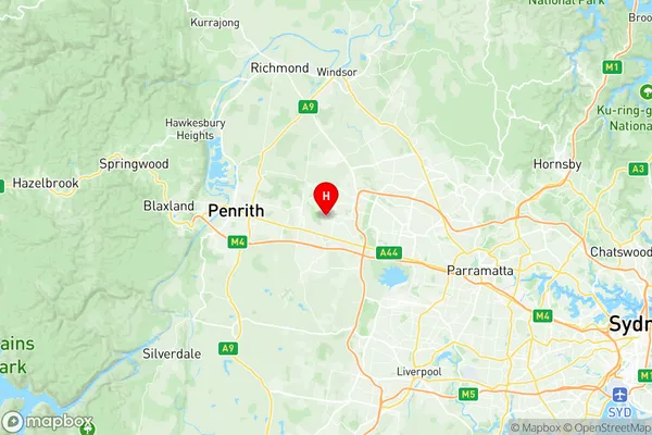 Mount Druitt Whalan, New South Wales Region Map