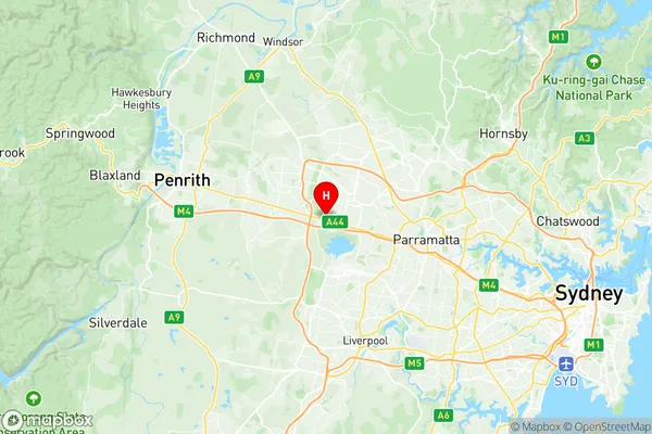 Prospect Reservoir, New South Wales Region Map