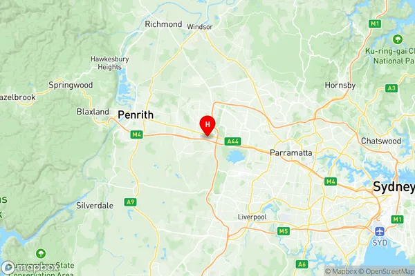 Rooty Hill Minchinbury, New South Wales Region Map