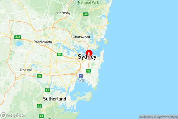 Darlinghurst, New South Wales Region Map