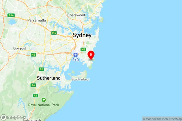 Malabar La Perouse Chifley, New South Wales Region Map