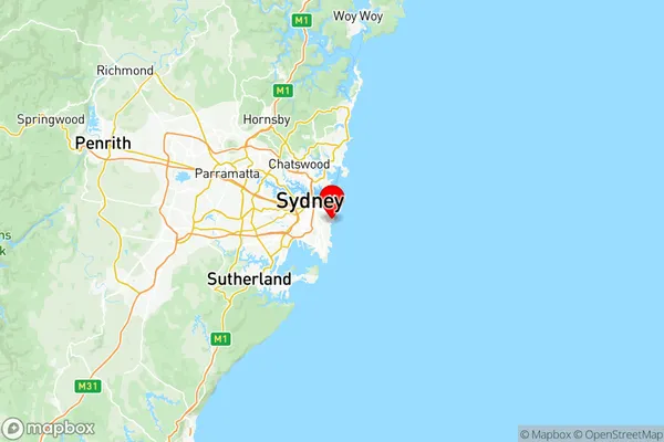 Eastern Suburbs South, New South Wales Region Map