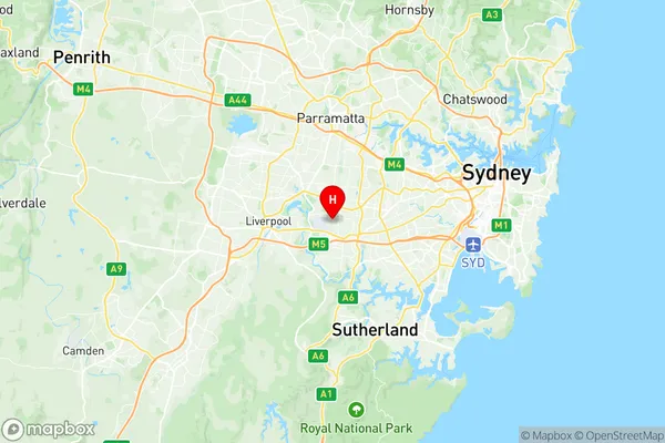 Condell Park, New South Wales Region Map