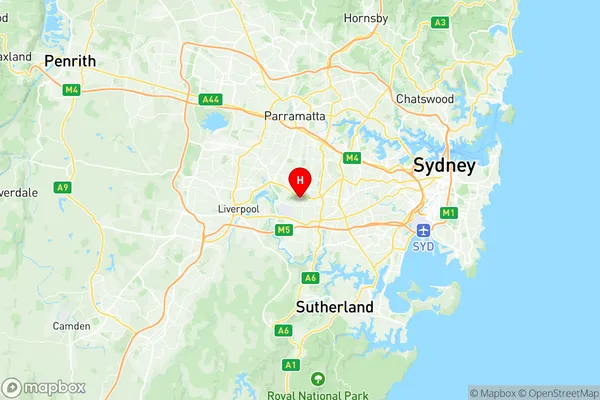 Yagoona Birrong, New South Wales Region Map