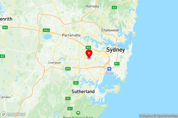 Belmore Belfield, New South Wales Region Map