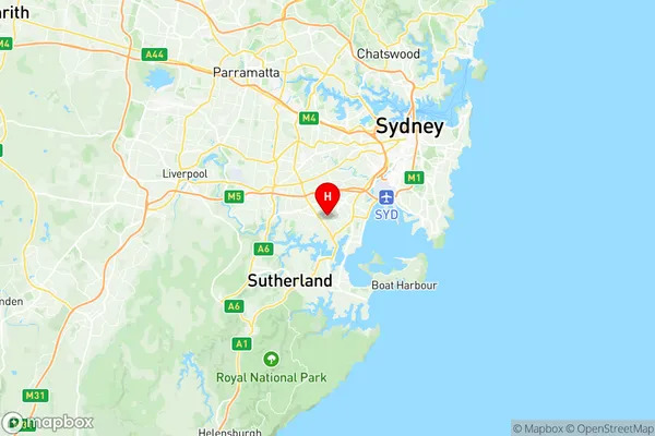 Hurstville, New South Wales Region Map