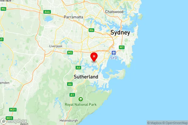 Oatley Hurstville Grove, New South Wales Region Map