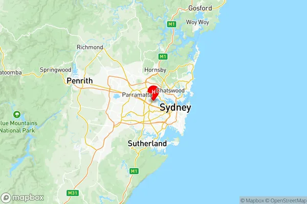 Canada Bay, New South Wales Region Map