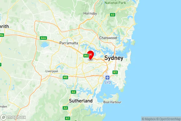Burwood Croydon, New South Wales Region Map