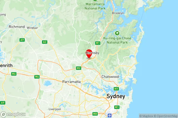 Normanhurst Thornleigh Westleigh, New South Wales Region Map