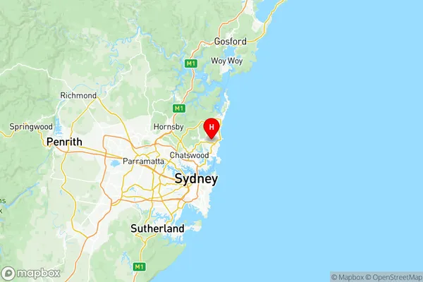 Warringah, New South Wales Region Map