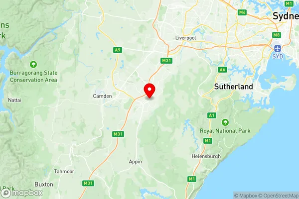 Campbelltown Woodbine, New South Wales Region Map