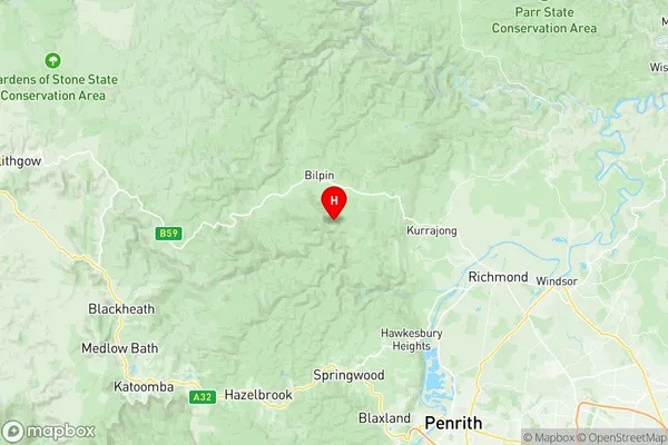 Blue Mountains North, New South Wales Region Map