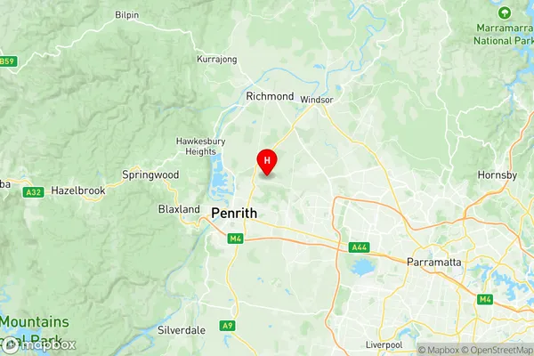 Castlereagh Cranebrook, New South Wales Region Map