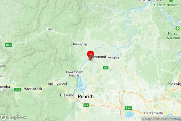 Richmond Clarendon, New South Wales Region Map