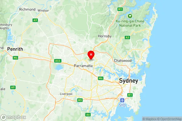 Oatlands Dundas Valley, New South Wales Region Map