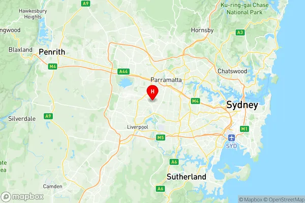 Yennora Industrial, New South Wales Region Map