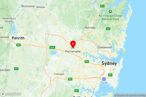 North Parramatta, New South Wales Region Map