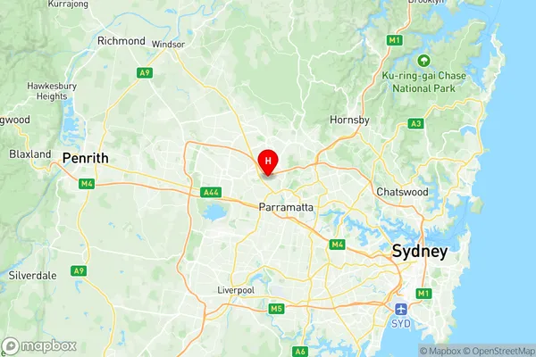 Winston Hills, New South Wales Region Map