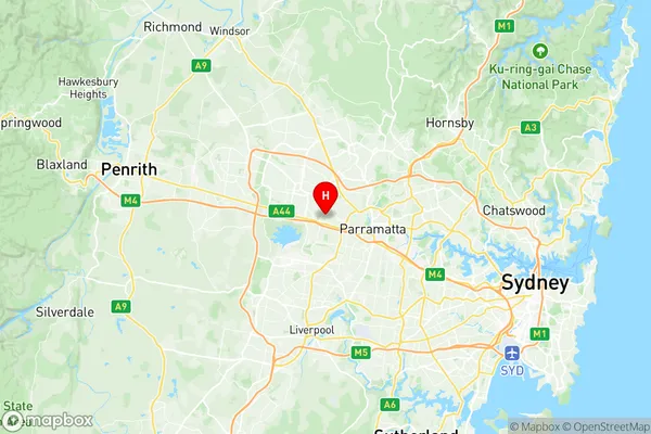 Pendle Hill Girraween, New South Wales Region Map