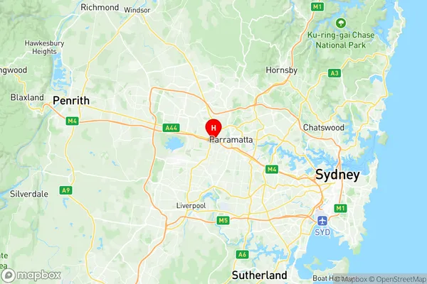 Wentworthville Westmead, New South Wales Region Map