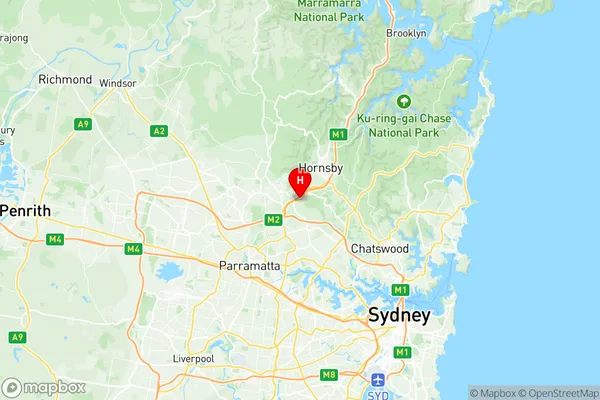 Pennant Hills Cheltenham, New South Wales Region Map