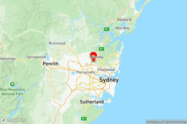 Pennant Hills Epping, New South Wales Region Map