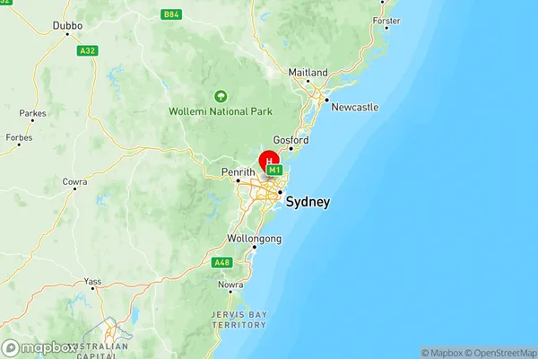 Sydney Ryde, New South Wales Region Map