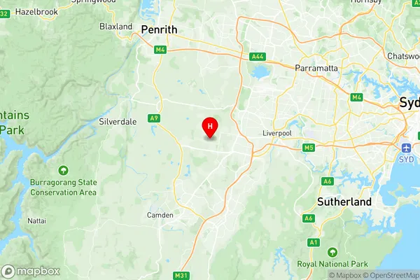 Austral Greendale, New South Wales Region Map