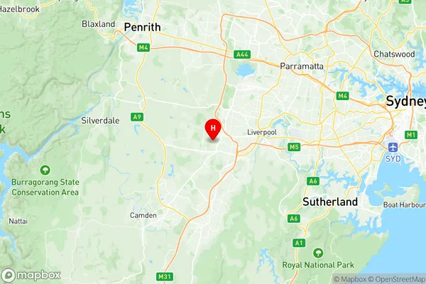 West Hoxton Middleton Grange, New South Wales Region Map